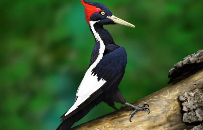 Black Birds with White Stripes on Wings