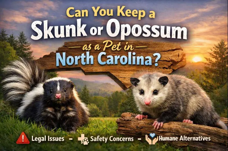 Can You Keep a Skunk or Opossum as a Pet in North Carolina