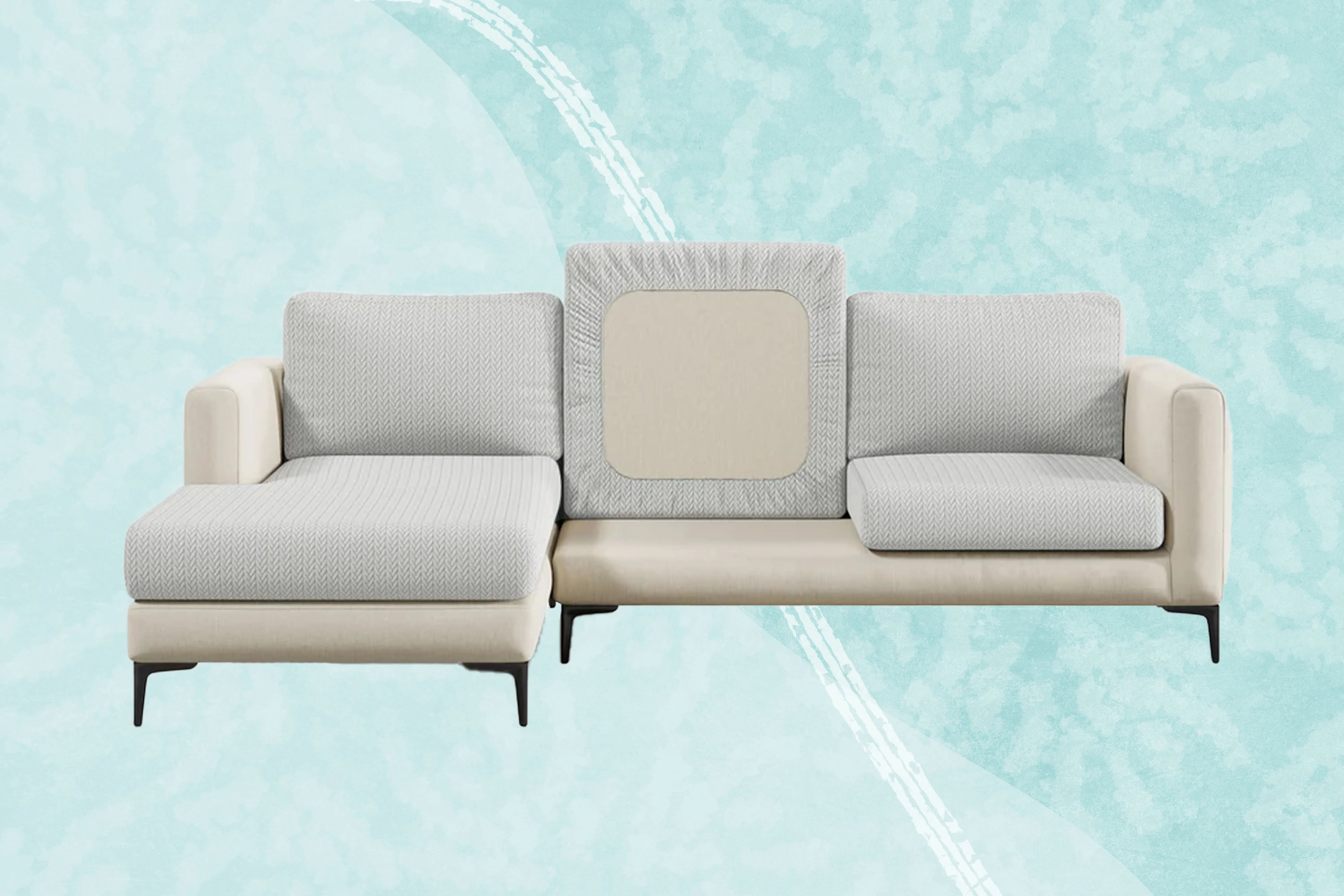 Nolah Interior Magic Sofa Cover on a blue background